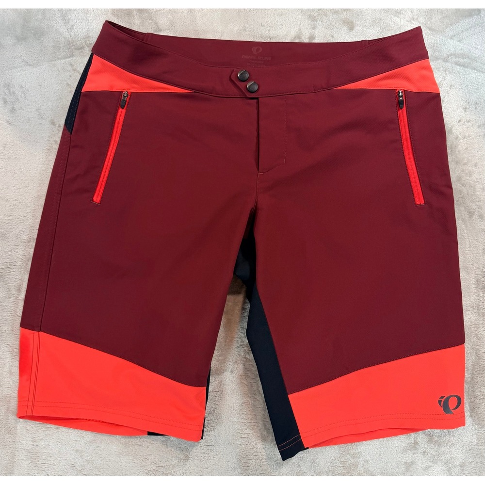 Pearl Izumi Women Summit Mountain Biking Cycling MTB Short 12 Maroon Orange 12